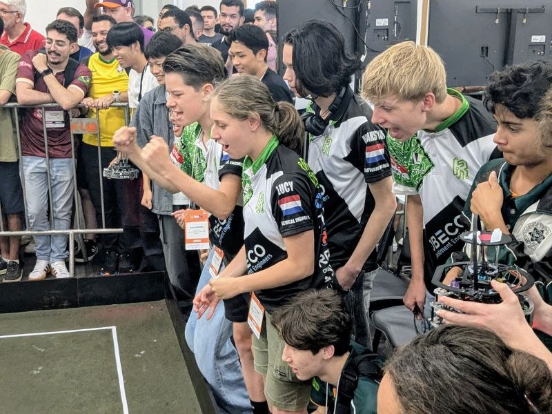 Teamfoto in Brazilië